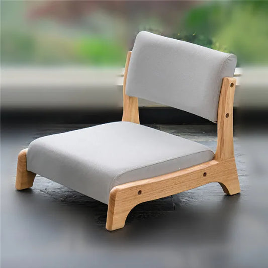 Damedai Japanese Floor Chair Wood Tatami Zaisu Legless Chair Back Support Great for Reading Meditating Living Room Balcony | Guided Meditation