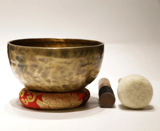 Large Tibetan Singing Malang Bowl Set Vintage Brass Bowl Sound Healing Instrument Copper Bonsai Pretty Instrument Meditation | Guided Meditation