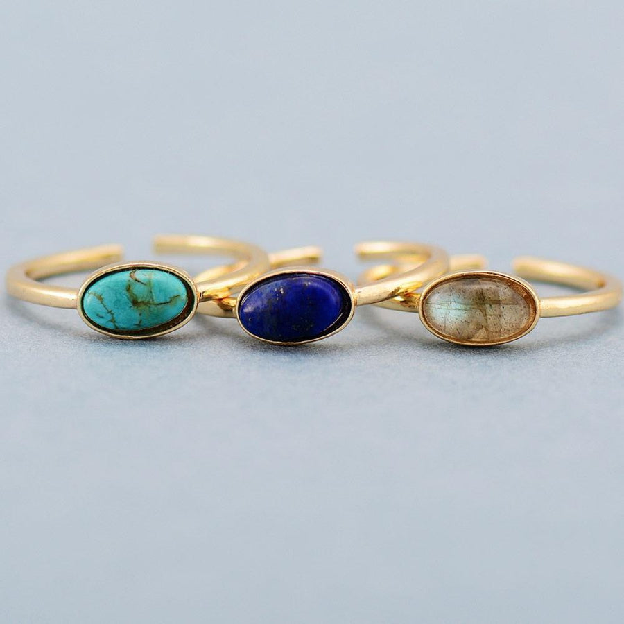 Adjustable healing  rings in Labradorite, Lapis Lazuli or Turquoise | Ring | jewelry, Labradorite, Lapis, meditation, new, ring, Turquoise | Guided Meditation