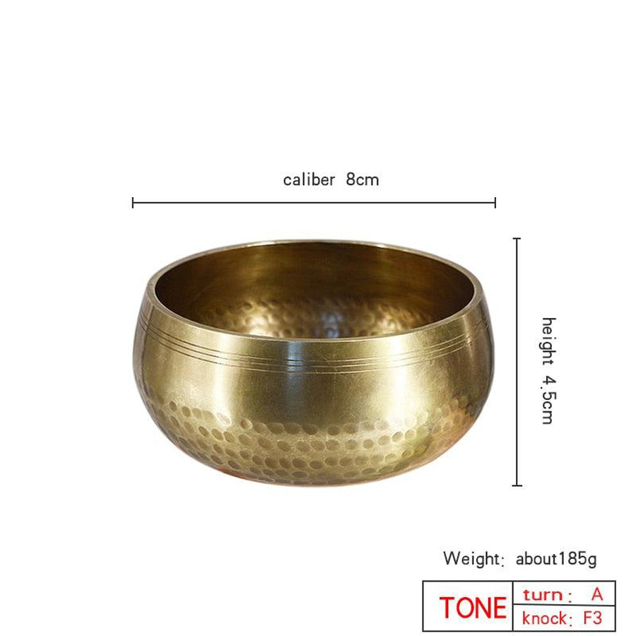 Singing bowl in Tibetan handcrafted in brass | Singing Bowl | bol chantant tibetain, bowl, brass, meditation, musical therapies, Singing bowl, Tibetan, yoga | Guided Meditation