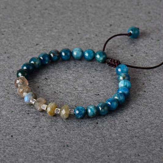 bracelet with Labradorite and Apatite stones | Bracelet | Apatite stones, Bracelet, Labradorite, new | Guided Meditation