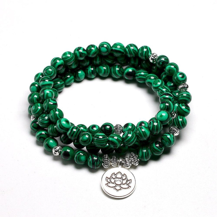 Tibetan mala bracelet in malachite stones 108 beads | Mala bouddhiste | Bracelet, Bracelets, Malachite, Malas, Malas bouddhiste, new, Tibetan | Guided Meditation