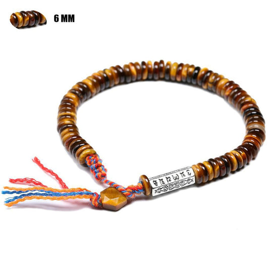 Buddhist bracelets made of natural Tiger's Eye stones | Bracelet | Bracelet, new, Tiger's Eye | Guided Meditation