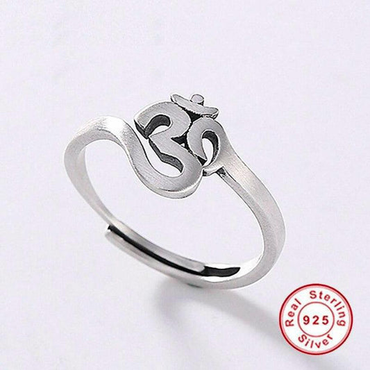 925 Sterling Silver "OM" Ring | Ring | Buddhists, jewelry, meditation, new, ring, Sanskrit language | Guided Meditation