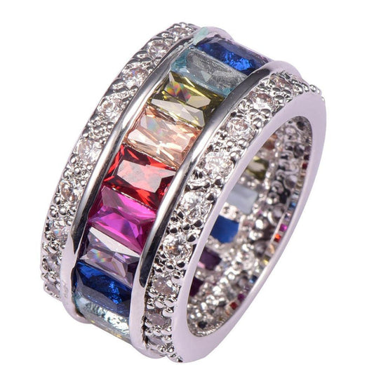 “Vitality, Love and Energy” ring in natural stones and 925 silver | Ring | Amethyst, Garnet, jewelry, Kunzite, meditation, Morganite, OCU1, ring, Ruby, Topaz | Guided Meditation