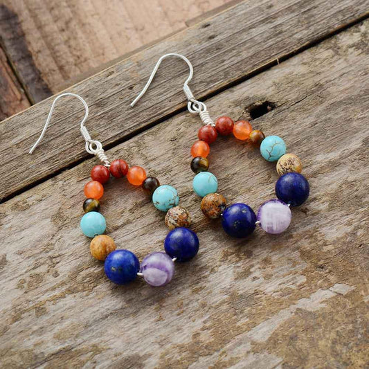 7 chakras earrings in natural stones | Earring | 7 chakras, Chakras, earring, Earrings, natural stones, new, OCU1 | Guided Meditation