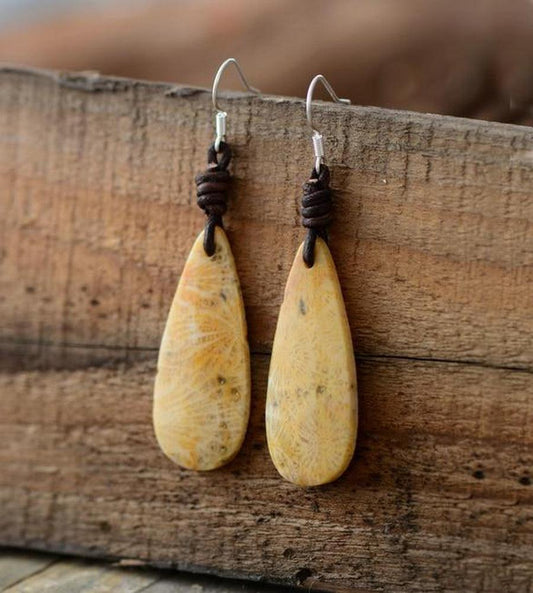 Natural stone water drop earrings | Earring | Boucles d'oreilles, earring, Earrings, natural stone, OCU1 | Guided Meditation
