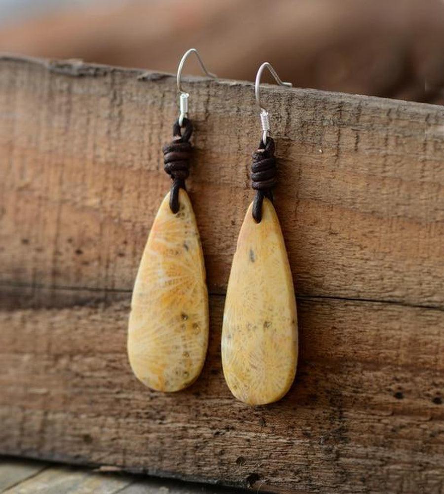 Natural stone water drop earrings | Earring | Boucles d'oreilles, earring, Earrings, natural stone, OCU1 | Guided Meditation