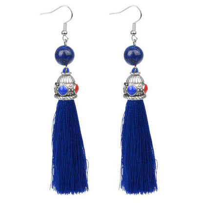Pompom earrings with natural stones | Earring | Boucles d'oreilles, earring, Earrings, natural stones, OCU1 | Guided Meditation