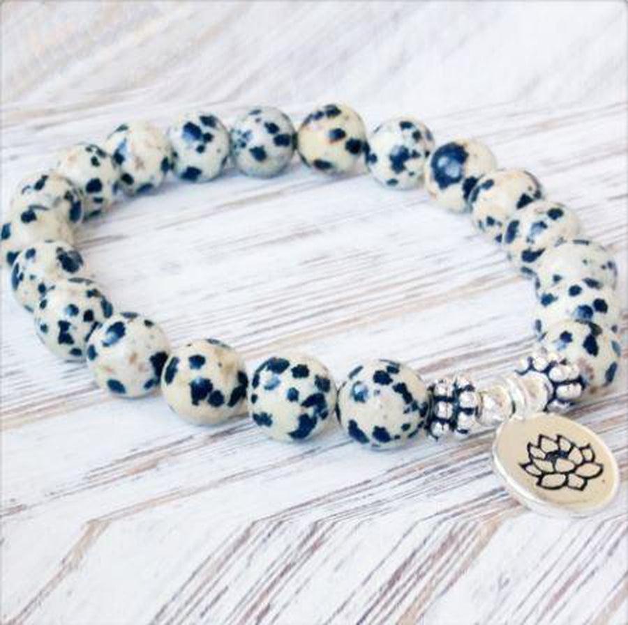 “Calm and Serenity” Bracelet in Dalmatian Jasper | Bracelet | Bracelets, calm, Dalmatian Jasper, OCU1, serenity | Guided Meditation
