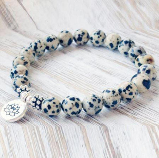 “Calm and Serenity” Bracelet in Dalmatian Jasper | Bracelet | Bracelets, calm, Dalmatian Jasper, OCU1, serenity | Guided Meditation