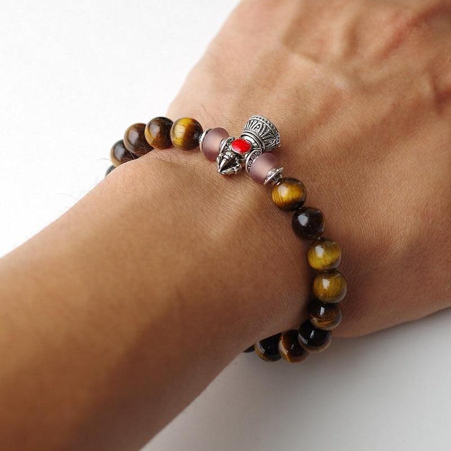 Lucky Bracelet in Tiger's Eye and Bell Charm | Bracelet | Bell Charm, Bracelets, new, OCU1, Tiger's Eye | Guided Meditation