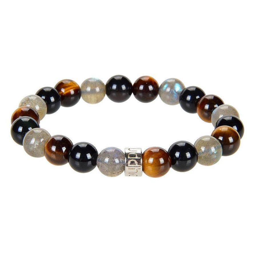 "Extreme Protection" Bracelet in Labradorite, Black Obsidian and Tiger's Eye | Bracelet | black obsidian, bracelet, Labradorite, new, premiums, quantity_2, Tiger's Eye | Guided Meditation