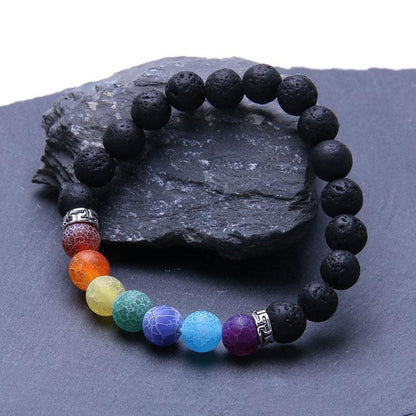 Bracelet of the 7 chakras lava and glass beads | Bracelet | 7 chakras, bead, Bracelet, Bracelets, Chakras, OCU1 | Guided Meditation