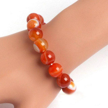 Bracelet in natural red Carnelian | Bracelet | Bracelets, OCU1, red Carnelian | Guided Meditation