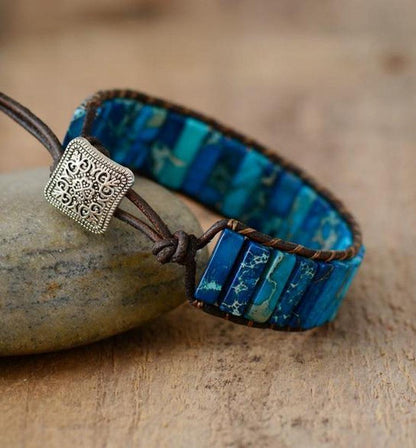 "Balance" bracelet in agate stones on genuine leather | Bracelet | agate stones, Balance, Bracelets, genuine leather, new, OCU1 | Guided Meditation