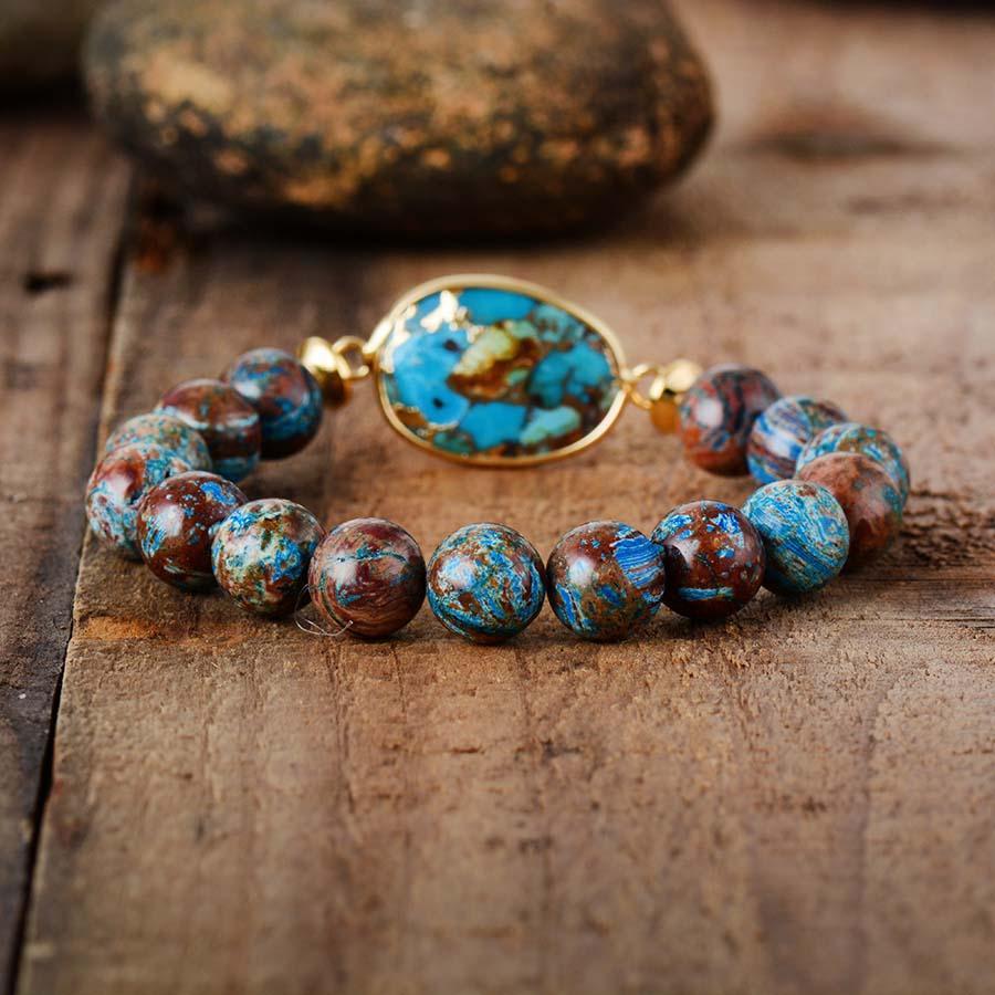 Natural Jasper Stone Holographic Bracelet | Bracelet | Bracelets, Jasper stone, new, OCU1 | Guided Meditation