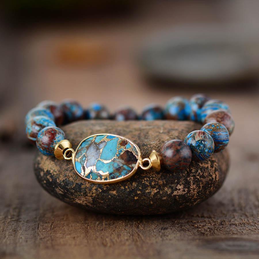 Natural Jasper Stone Holographic Bracelet | Bracelet | Bracelets, Jasper stone, new, OCU1 | Guided Meditation