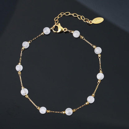 Lightweight Bracelet in Stainless Steel and Natural Stones