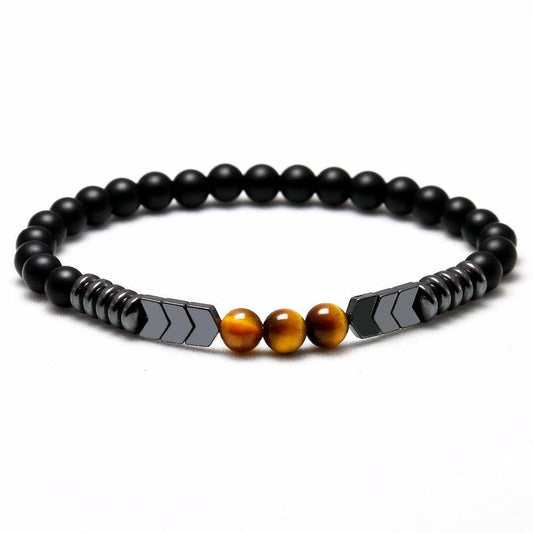 “Extreme Protection” bracelet in matte Onyx, Tiger's Eye and Hematite | Bracelet | Bracelets, Extreme Protection, fetedesmeres, Hematite, matte Onyx, OCU1, Tiger's Eye | Guided Meditation