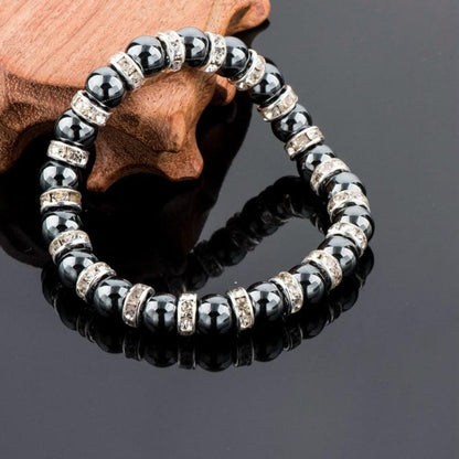 “Purification and Vitality” Bracelet in Hematites and Austrian Crystal | Bracelet | Austrian Crystal, Bracelets, Hematites, OCU1, Purification and Vitality | Guided Meditation