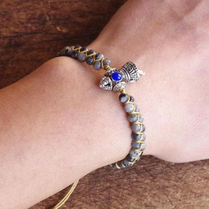 Shamballa bracelet in natural Labradorite and bell | Bracelet | bell, Bracelets, Labradorite, new | Guided Meditation