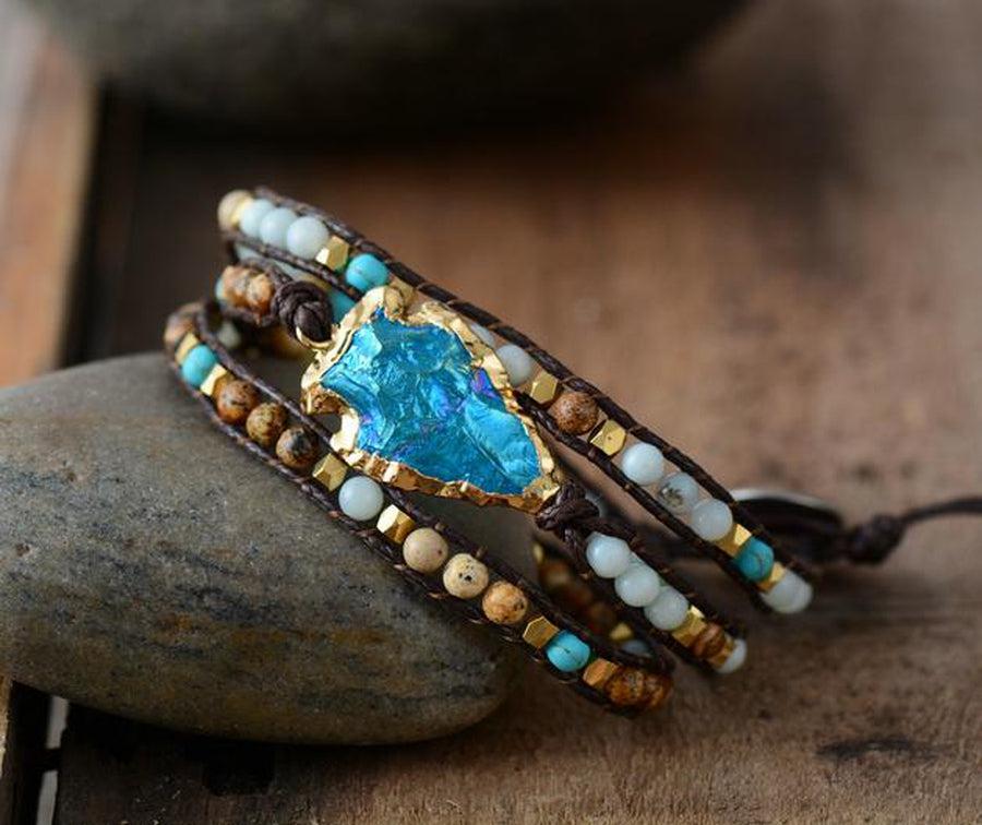 Bracelet "Stability and Protection" in natural stones of Sea Jasper | Bracelet | Bracelets, OCU1, Sea Jasper, Stability and Protection | Guided Meditation