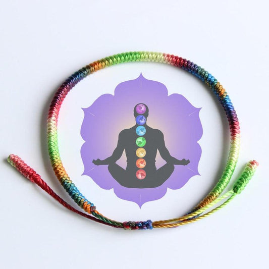 Tibetan bracelet knot of luck of the 7 chakras | Bracelet | 7 Chakras, Bracelet, Bracelets, Chakras, luck, OCU1, Tibetan | Guided Meditation