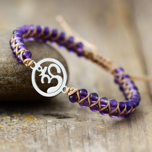 Zen bracelet in Amethyst and its Om symbol | Bracelet | Amethyst, Bracelet, new | Guided Meditation