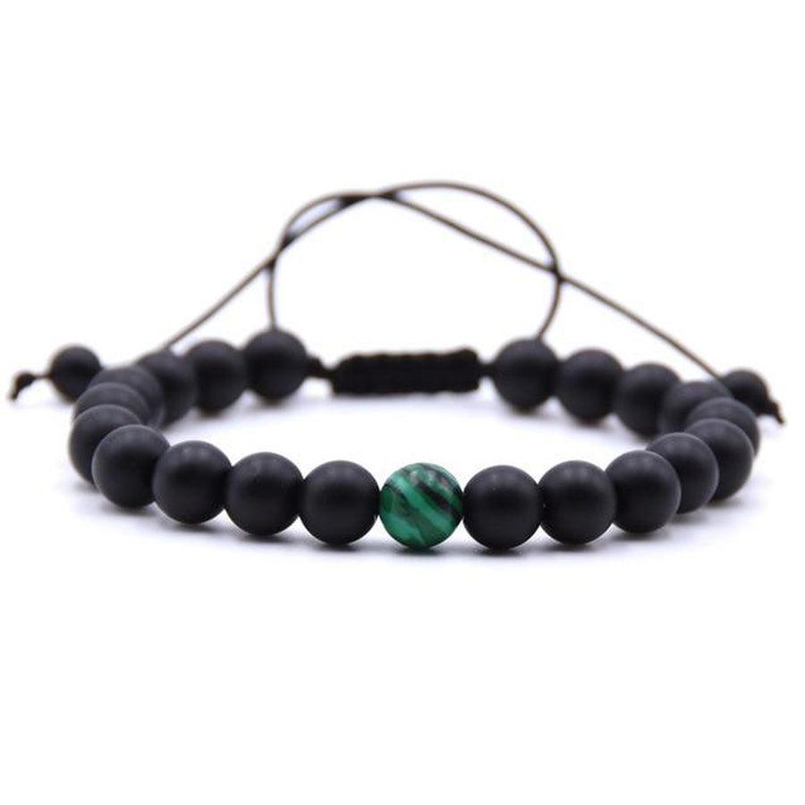 Two-tone green and black “distance” wristbands bracelet | Bracelet | Bracelets, distance, Malachite, Matte Black Onyx, new, OCU1 | Guided Meditation