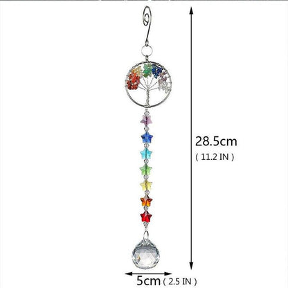 “Tree of Life” sun catcher, prisms and crystal ball pendant | Décoration | 7 Chakra, 7 Chakras, crystal ball, decoration, new, prisms, Zen decoration | Guided Meditation
