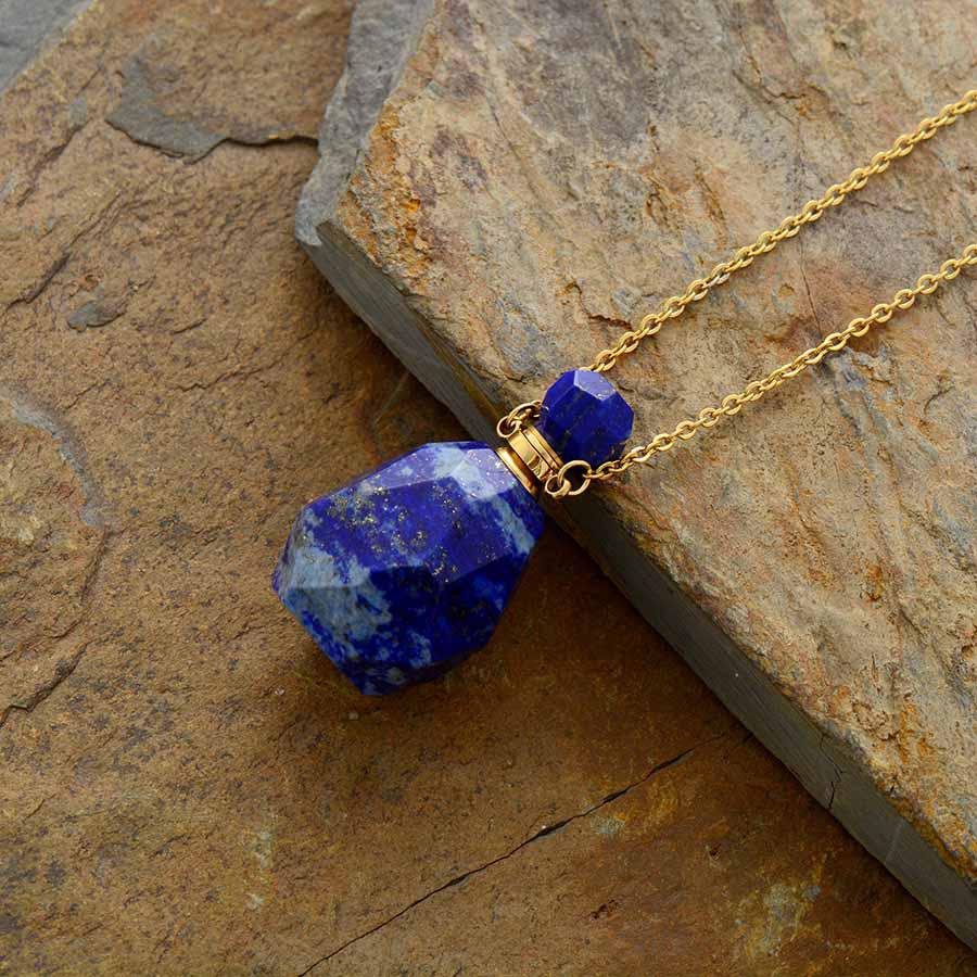 Necklace with natural stone fragrance diffuser pendant | Pendentif | Colliers & Pendentifs, Lapis Lazuli, necklace, new, Pendant, Pendants | Guided Meditation