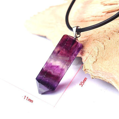 Natural Purple Fluorite Pendant Necklace | Pendentif | Colliers & Pendentifs, Fluorite, necklace, OCU1, Pendant | Guided Meditation