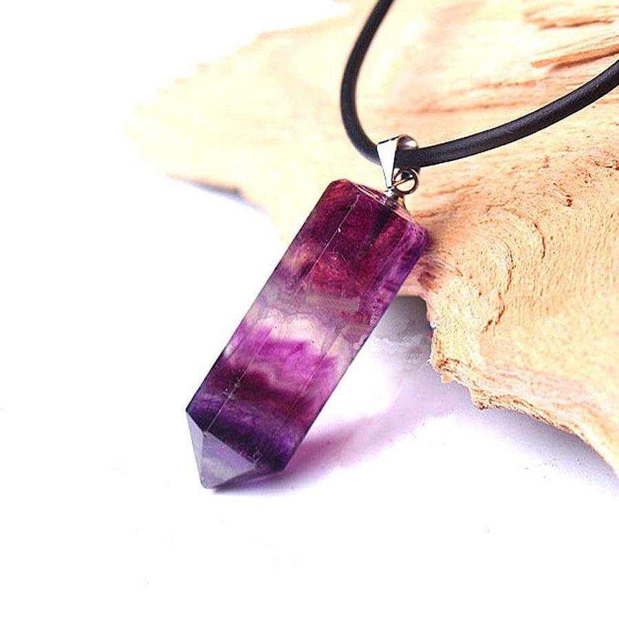 Natural Purple Fluorite Pendant Necklace | Pendentif | Colliers & Pendentifs, Fluorite, necklace, OCU1, Pendant | Guided Meditation
