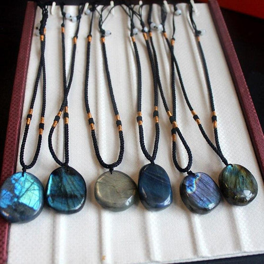 Labradorite Solitaire Stone Pendant Necklace | Pendentif | Colliers & Pendentifs, Labradorite, necklace, new, OCU1 | Guided Meditation