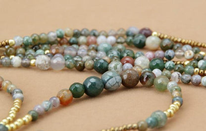 Beaded bohemian long necklace in 3 rows | Collier | bead, Colliers & Pendentifs, necklace, new, OCU1 | Guided Meditation