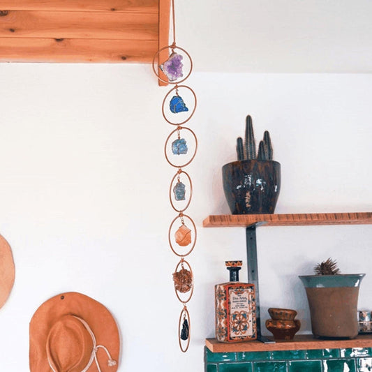 Wall decoration of the 7 chakras in semi-precious rough stones pendant | Décoration | 7 Chakras, Maison et décoration, new, Pendant, semi-precious stones, Wall decoration | Guided Meditation