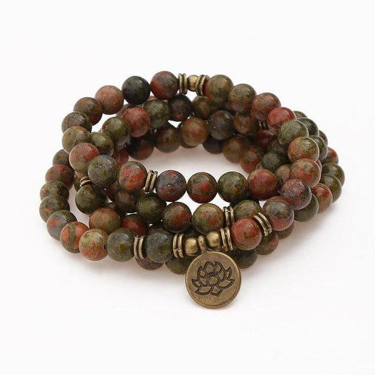 Mala 108 "self-control" in multi-color Onyx beads with charm | Mala bouddhiste | bead, Malas, Malas bouddhiste, meditation, OCU1, Onyx, self-control | Guided Meditation