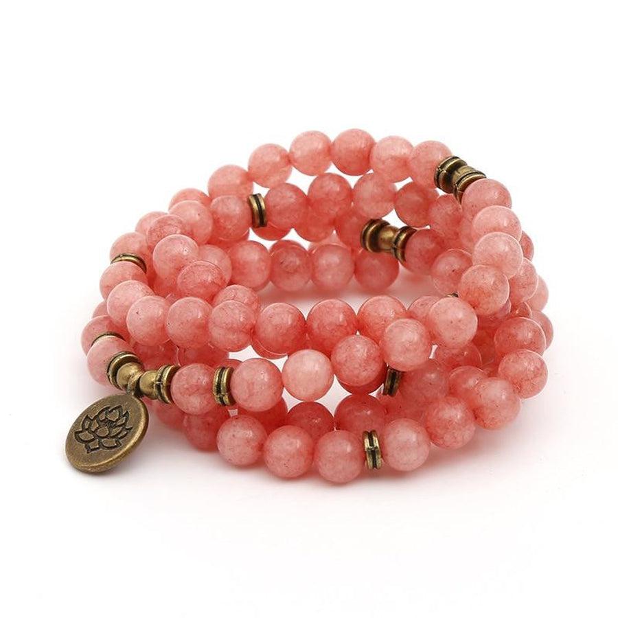 Mala "anchoring and serenity" in red Jade with charm | Mala bouddhiste | anchoring, Malas, Malas bouddhiste, OCU1, red Jade, serenity | Guided Meditation