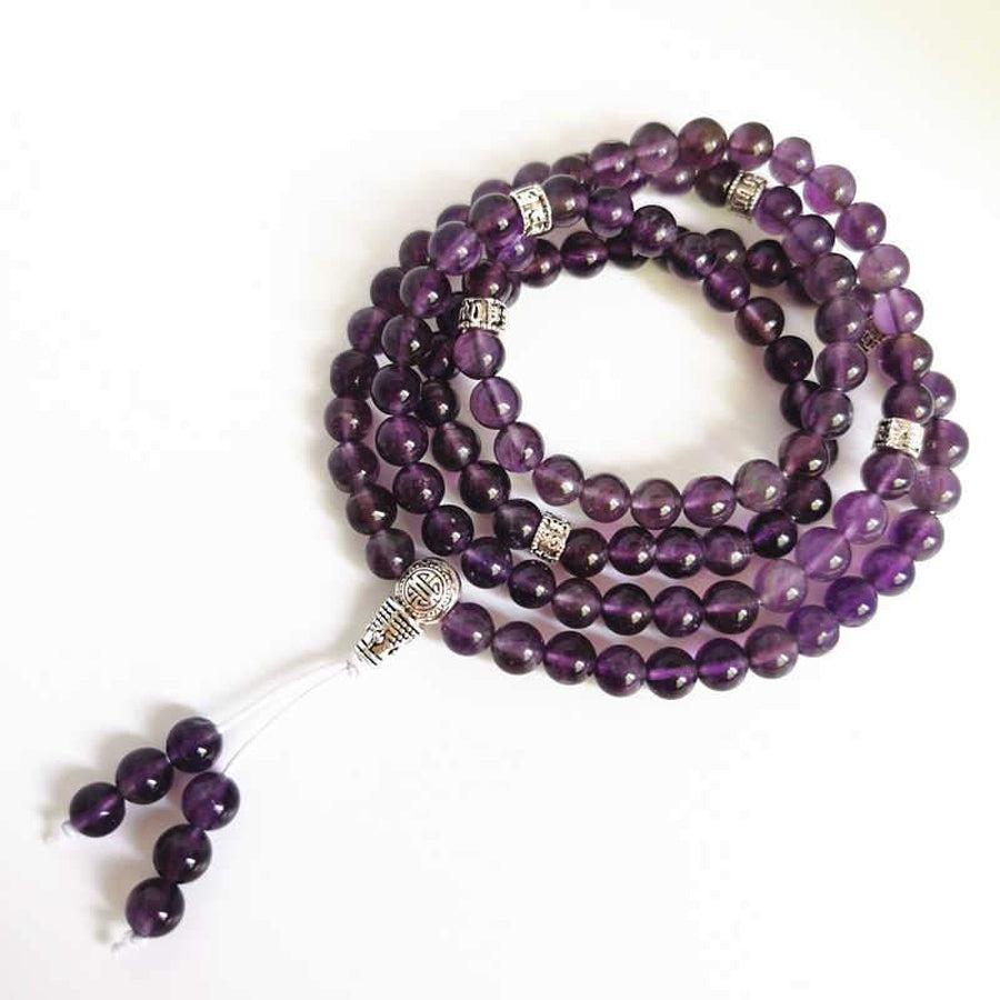 “Soothing and Immunity” Mala in Amethyst | Mala bouddhiste | Amethyst, bead, immunity, Malas, Malas bouddhiste, new, Soothing | Guided Meditation