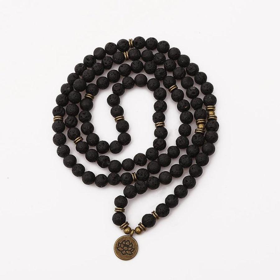 Mala "mastery of anger" 108 beads in Lava Stones and charm | Mala bouddhiste | Bracelet, Bracelets, Lava Stones, Malas, Malas bouddhiste, mastery of anger, OCU1 | Guided Meditation