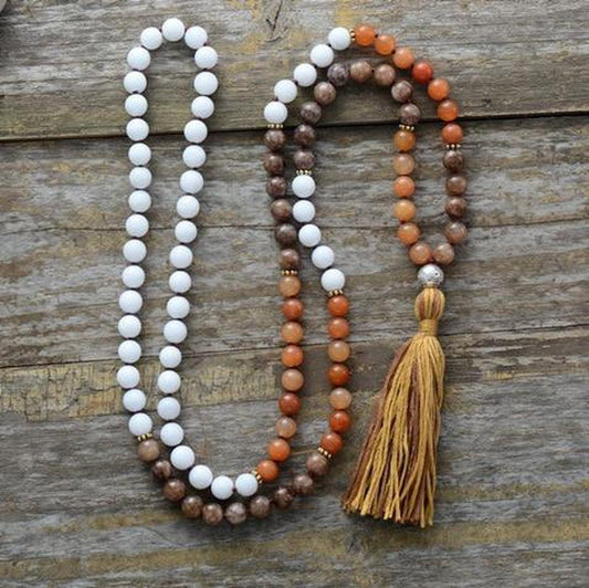 Mala "Peace and Harmony" 108 beads in Agates | Mala bouddhiste | Agates, mala, Malas, Malas bouddhiste, OCU1, Peace and Harmony, Red Agates | Guided Meditation