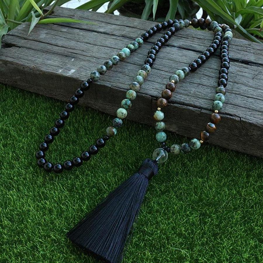 Mala trinity of protection 108 beads | Mala bouddhiste | glass beads, Malas, Malas bouddhiste, OCU1 | Guided Meditation